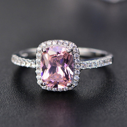 Square Colored Gemstone Ring